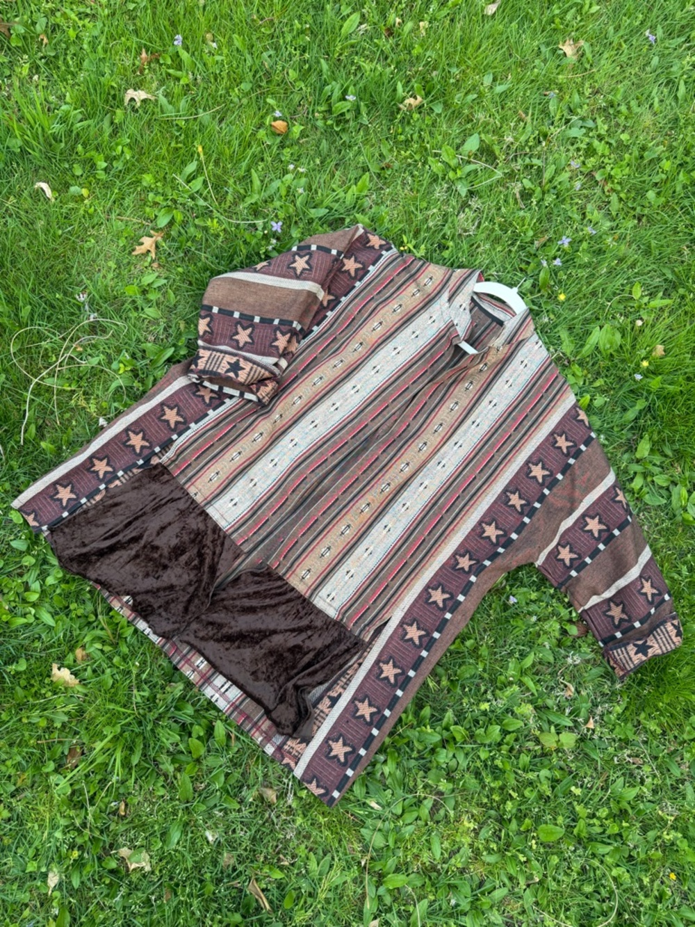 Vintage Handmade Southwestern Textile Jacket - Picture 3 of 7
